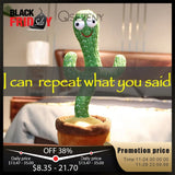 Lovely Talking Toy Dancing Cactus Doll Speak Talk Sound Record Repeat Toy Kawaii Cactus Toys Children Kids Education Toy Gift - Livefree
