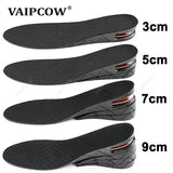 3-9cm Invisible Height Increase Insole Cushion Height Adjustable Shoe Heel insoles Insert Taller Support Absorbant Foot Pad - Livefree