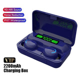 TWS Bluetooth Earphones 2200mAh Charging Box Wireless Headphone Fone Stereo Wireless Headset with Mic Sports Waterproof Earbuds - Livefree