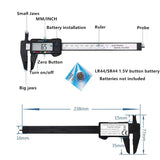 150mm 100mm Electronic Digital Caliper Carbon Fiber Dial Vernier Caliper Gauge Micrometer Measuring Tool Digital Ruler - Livefree
