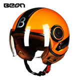 Capacete BEON 110B Motorcycle Scooter Helmet beon open face 3/4 motorbike jet vintage retro helmets Casco ECE Certification - Livefree