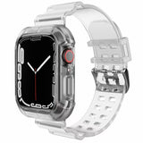silicone Strap for Apple Watch 8 Band 45MM 41 42 mm 40 44 38mm Transparent Correa Sport loop wrist Iwatch Series 8 7 6 se 5 4 3 - Livefree