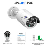 Hiseeu 5MP 3MP Audio IP Security Surveillance Camera POE H.265 Outdoor Waterproof IP66 CCTV Camera P2P Video Home for POE NVR - Livefree