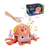 Crawling Crab Baby Toys with Music LED Light Up Musical Toys for Toddler Automatically Avoid Obstacles Interactive Toys for Kids - Livefree