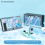 GeekShare Nintendo Switch Shell Cute Shark Party TPU Soft Full Cover Case For Nintendo Switch Joy-con Cover Shell NS Accessories - Livefree