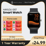 HAYLOU GST Smart Watch Men Women Watch Blood Oxygen Heart Rate Sleep Monitor 12 Sport Models Custom Watch Face Global Version - Livefree