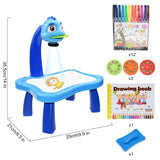 Children Led Projector Art Drawing Table Toys Kids Painting Board Desk Arts Crafts Educational Learning Paint Tools Toy for Girl - Livefree