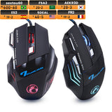 Ergonomic Wired Gaming Mouse LED 5500 DPI USB Computer Mouse Gamer RGB Mice X7 Silent Mause With Backlight Cable For PC Laptop - Livefree