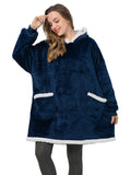 Oversized Hoodies Sweatshirt Women Winter Hoodies Fleece Giant TV Blanket With Sleeves Pullover Oversize Women Hoody Sweatshirts - Livefree