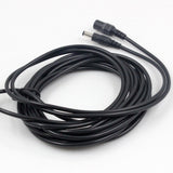 DC12V Power Extension Cable 2.1*5.5mm Connector Male To Female For CCTV Security Camera Black Color 16.5Feet 5M 10m power cable - Livefree