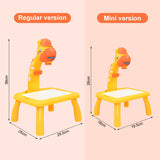 Kids Led Projector Drawing Table Toy Set Art Painting Board Table Light Toy Educational Learning Paint Tools Toys for Children - Livefree
