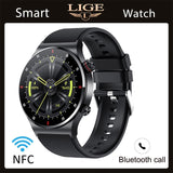 LIGE ECG+PPG Bluetooth Call Smart Watch Men 2022 Sports Bracelet NFC Waterproof Custom Watch Face Men SmartWatch For IOS Android - Livefree