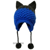 BomHCS Cute Fox Ears Beanie Winter Warm 100% Handmade Knit Hat - Livefree