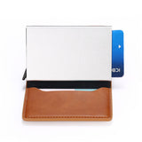 Customized Wallet 2022 Credit Card Holder Men Wallet RFID Aluminium Box Bank Card Holder Vintage Leather Wallet with Money Clips - Livefree