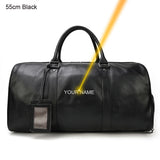 Luxury Genuine Leather Men Women Travel Bag Cow Leather Carry On Luggage Bag Travel Shoulder Bag Male Female Weekend Duffle Bag - Livefree