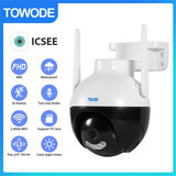 TOWODE 8MP 4K WIFI IP Camera PTZ Outdoor Camera Home Security 4X Digital Zoom Speed Dome Camera H.265 CCTV Video Surveillance - Livefree