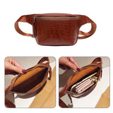 Waist Bags PU Leather Pack Shoulder Bag Ladies Alligator Pattern Waist Pack Women Belt Multifunctional Chest Bag cross body bags - Livefree