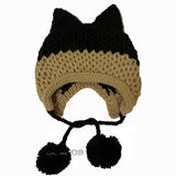 BomHCS Cute Fox Ears Beanie Winter Warm 100% Handmade Knit Hat - Livefree