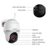 Reolink Argus PT 4MP Solar Panel 2K WiFi Camera PT Rechargeable Battery/Solar Powered Smart Detection Outdoor Security Camera - Livefree