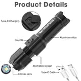 Flashlight Strong Light Rechargeable Zoom Giant Bright Xenon Special Forces Home Outdoor Portable Led Luminous Flashlight - Livefree