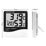 Oauee LCD Electronic Digital Temperature Humidity Meter Indoor Outdoor Thermometer Hygrometer Weather Station Clock HTC-1 HTC-2 - Livefree
