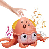 Crawling Crab Baby Toys with Music LED Light Up Musical Toys for Toddler Automatically Avoid Obstacles Interactive Toys for Kids - Livefree