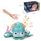 Crawling Crab Baby Toys with Music LED Light Up Musical Toys for Toddler Automatically Avoid Obstacles Interactive Toys for Kids - Livefree