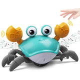 Crawling Crab Baby Toys with Music LED Light Up Musical Toys for Toddler Automatically Avoid Obstacles Interactive Toys for Kids - Livefree