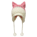 BomHCS Cute Fox Ears Beanie Winter Warm 100% Handmade Knit Hat - Livefree