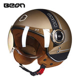 Capacete BEON 110B Motorcycle Scooter Helmet beon open face 3/4 motorbike jet vintage retro helmets Casco ECE Certification - Livefree