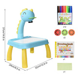 Children Led Projector Art Drawing Table Toys Kids Painting Board Desk Arts Crafts Educational Learning Paint Tools Toy for Girl - Livefree