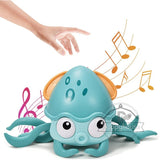 Crawling Crab Baby Toys with Music LED Light Up Musical Toys for Toddler Automatically Avoid Obstacles Interactive Toys for Kids - Livefree