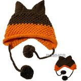 BomHCS Cute Fox Ears Beanie Winter Warm 100% Handmade Knit Hat - Livefree