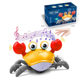 Crawling Crab Baby Toys with Music LED Light Up Musical Toys for Toddler Automatically Avoid Obstacles Interactive Toys for Kids - Livefree
