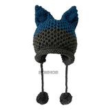 BomHCS Cute Fox Ears Beanie Winter Warm 100% Handmade Knit Hat - Livefree