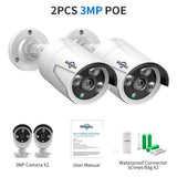 Hiseeu 5MP 3MP Audio IP Security Surveillance Camera POE H.265 Outdoor Waterproof IP66 CCTV Camera P2P Video Home for POE NVR - Livefree