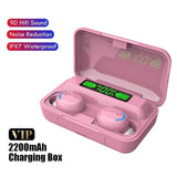 TWS Bluetooth Earphones 2200mAh Charging Box Wireless Headphone Fone Stereo Wireless Headset with Mic Sports Waterproof Earbuds - Livefree