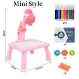 Kids Led Projector Drawing Table Toy Set Art Painting Board Table Light Toy Educational Learning Paint Tools Toys for Children - Livefree