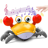Crawling Crab Baby Toys with Music LED Light Up Musical Toys for Toddler Automatically Avoid Obstacles Interactive Toys for Kids - Livefree