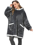 Oversized Hoodies Sweatshirt Women Winter Hoodies Fleece Giant TV Blanket With Sleeves Pullover Oversize Women Hoody Sweatshirts - Livefree