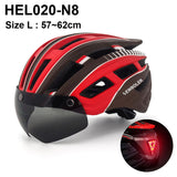 NEWBOLER Cycling Helmet Man Women LED Light Helmet Road Mountain Bike Helmet Lens For Riding Bicycle Sports Skateboard Scooter - Livefree
