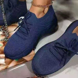Sneakers Shoes 2022 Fashion Lace Up Platform Shoes for Women's Summer Plus Size Flat Mesh Sports Shoes Woman Vulcanize Shoes - Livefree