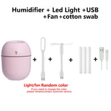 200ML Mini Ultrasonic Air Humidifier Romantic Light USB Essential Oil Diffuser Car Purifier Aroma Anion Mist Maker With LED Lamp - Livefree