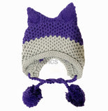 BomHCS Cute Fox Ears Beanie Winter Warm 100% Handmade Knit Hat - Livefree