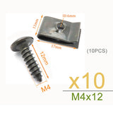 30/20/10 Sets Motorcycle Car Scooter ATV Moped Ebike Plastic Cover Metal Retainer Self-tapping Screw and Clips M4 M5 4.2mm 4.8mm - Livefree
