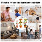 Lovely Talking Toy Dancing Cactus Doll Speak Talk Sound Record Repeat Toy Kawaii Cactus Toys Children Kids Education Toy Gift - Livefree