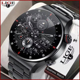 LIGE ECG+PPG Bluetooth Call Smart Watch Men 2022 Sports Bracelet NFC Waterproof Custom Watch Face Men SmartWatch For IOS Android - Livefree