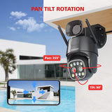 IP Camera Wifi/4G Sim Card PTZ HD 4MP 8MP Dual Lens 2.8mm-8mm Outdoor AI Human Tracking Color Night Vision Audio Security Camera - Livefree