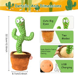 Lovely Talking Toy Dancing Cactus Doll Speak Talk Sound Record Repeat Toy Kawaii Cactus Toys Children Kids Education Toy Gift - Livefree
