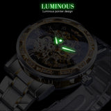 Winner Transparent Fashion Diamond Luminous Gear Movement Royal Design Men Top Brand Luxury Male Mechanical Skeleton Wrist Watch - Livefree